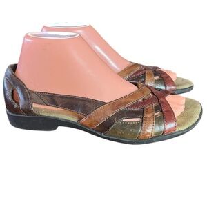 Earth Spirit Ellie Gelron Sandals Womens Size 8 Multicolor Leather Strappy